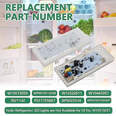 W10515058 Refrigerator LED Light Board Replacement for Kenmore