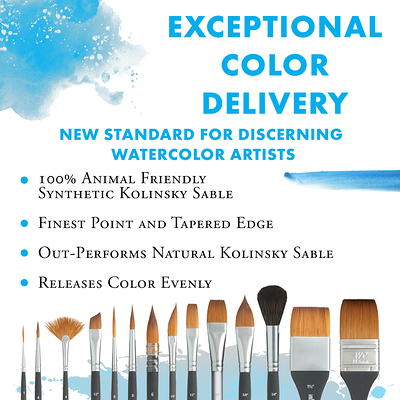 KINGART Finesse Kolinsky Sable Synthetic Blend Brushes Set of 8