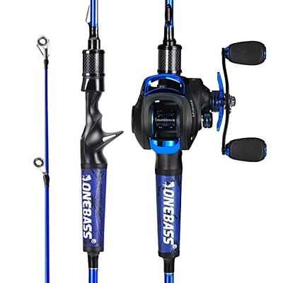  Fishing Rod and Reel Combo - 6.9ft Telescopic Spincast Rod  with Left Handed Baitcasting Reel Combos - Sea Saltwater Freshwater Ice  Bass Fishing Tackle Set - Fishing Rods Kit : Sports & Outdoors