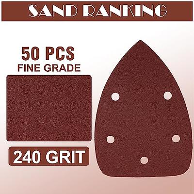 LotFancy 50 Sandpaper for Black and Decker Mouse Sanders, 12 Holes