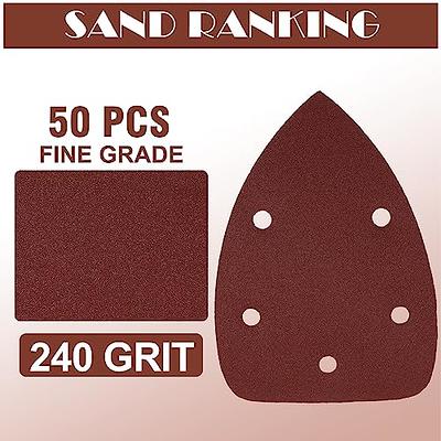 HARSKIYER 30pcs 120 Grit Mouse Detail Sander Sandpaper, Triangle