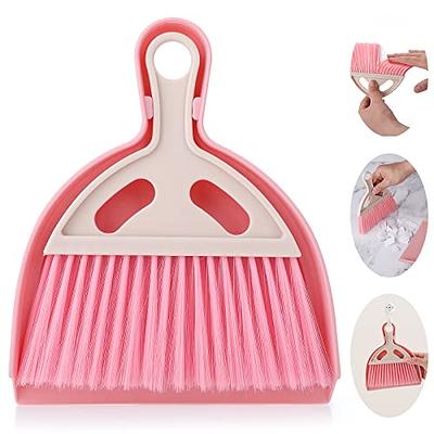 cobee Small Broom and Dustpan Cleaning Set, Mini Whisk Dustpan and Brush  with Handle Portable Table Top Dust Pan Dining Table Crumb Sweeper Cleaning  Tools with Soft Bristles for Housekeeping(Red) - Yahoo