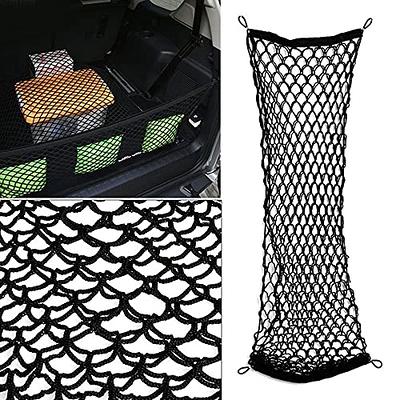 Car Rear Cargo Net, Universal Adjustable Elastic Trunk Cargo Storage  Organizer Net Compatible for SUV, Jeep, Truck, Storage Nylon Mesh  Double-Layer with Hooks (35.4 x 15.7 Inch) - Yahoo Shopping