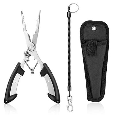 Booms Fishing X12 Aluminum Fishing Pliers Saltwater Split Ring Pliers for  Fishing Hook Removal, Comes with Sheath and Lanyard, Silver - Yahoo Shopping