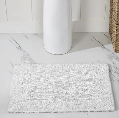 Knightsbridge Square Honeycomb 100% Cotton Reversible Bath Rug 20 X 30 Aqua