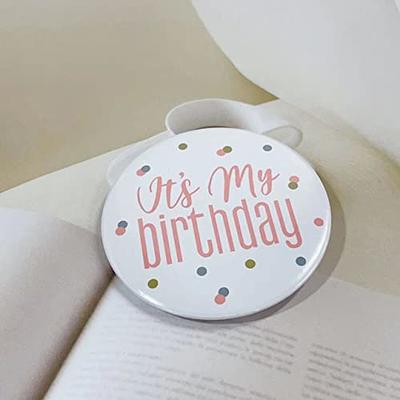 Happy Birthday Boy Girl Child Adult Anniversary Tinplate Badge Pin Award  Ribbon Party Decorations Supplies Black 1pcs