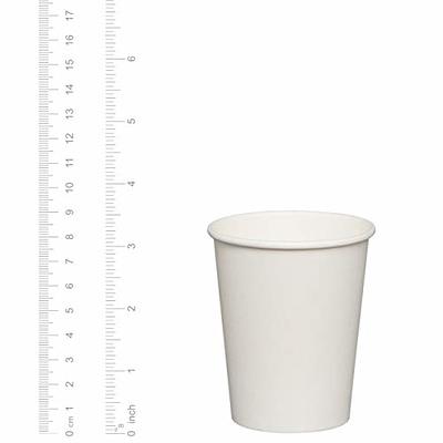 [100 Pack] 8 oz. White Paper Hot Cups, Coffee Cups