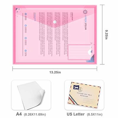 Plastic Envelopes Poly Envelopes, Clear Document Folders Plastic File  Folders US Letter A4 Size File Envelopes, Waterproof Envelope Folders with  Closure (Lable Pocket) - Yahoo Shopping