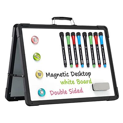 Small Dry Erase White Board – 12 x 16 Mini Magnetic Desktop Foldable  Whiteboard Portable Double Sided Easel with Holder for Kids Drawing,  Teacher Instruction for Office, School, Home - Yahoo Shopping