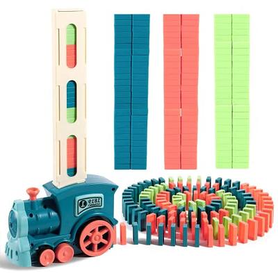 Kids Games Domino Train Toys: 180PCS Automatic Dominoes Stacking