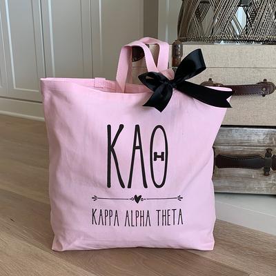 Sorority LARGE CANVAS BAG WITH ZIPPER CLOSURE