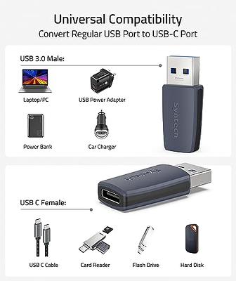  Syntech USB C to USB Adapter Pack of 2 USB C Male to