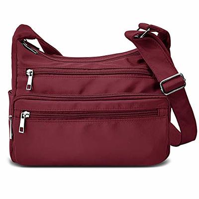 VOLGANIK ROCK RFID Purses for Women Fabric Nylon Multi Pocket Crossbody Bag  Ladies Travel Handbag