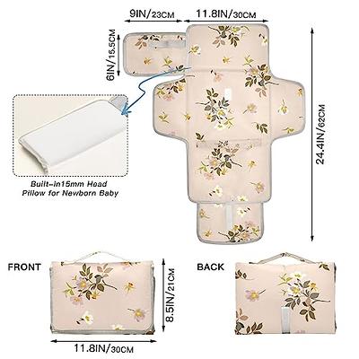 WELLDAY Cute Peach Baby Changing Pad - Waterproof Diaper Changing Pad with  Built-in Pillow - Portable Travel Changing Mat for Newborn Girl & Boy -  Yahoo Shopping