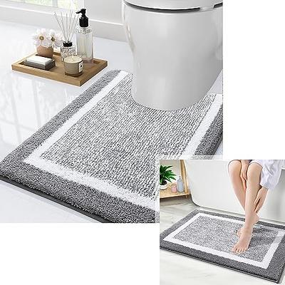 OLANLY Memory Foam Bath Mat Rug 47x24, Large Size Ultra Soft Non Slip and  Absorbent Bathroom
