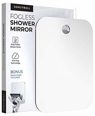 TOUCHBeauty Shower Mirrors for Men, 3X Magnification Shaving Mirror with Razor Holder, Bathroom Accessories for Men & Women 11 Size Version2.0