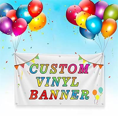 Personalized Banners and Signs Customize Custom Banner for Outdoor/Indoor  Banner with Photo Text Custom Birthday Banner for Birthday Party  Congratulations Anniversary Graduation Banner 6' X 2' - Yahoo Shopping