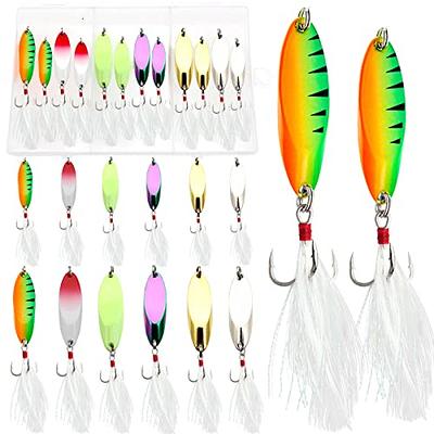 LURESMEOW Blade Bait, Walleye Fishing Lures for Bass Fishing Lures Metal  Blade Baits for Bass Trout Walleye Lures for Saltwater Freshwater,5pcs with  Box : : Sports, Fitness & Outdoors