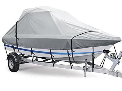 Boat Cover Fits 17FT-19FT, 800d Cover Marine Grade Fits V-Hull Tri