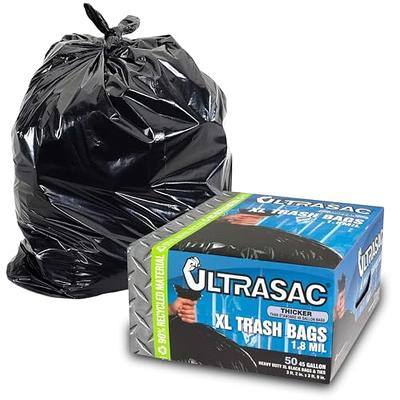 Toughbag 55-60 Gallon Trash Bags 38W x 58H 1.2 Mil Black 100 / Case