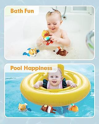 Bath Toys Floating Boat Train with Silicone Bath Toys, 9pcs Mold Free No Mold Baby Bath Toys for Kids Ages 1-3, Bathtub Bath Toys for Toddlers 1-3