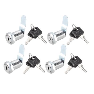 Desk Locks for Drawers with Key, 4Pcs Zinc Alloy Cam Lock for
