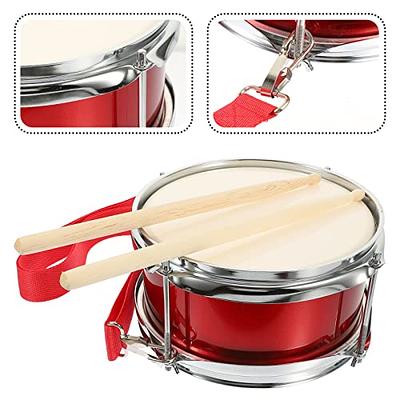  Milisten Marching Drum Set 13 Inch, Snare Drum with Wooden  Mallet, Gloves and Adjustable Strap, Snare Drum Kit Kids Drum Orff  Percussion Musical Instrument, Drum for Kids Teens Red : Musical