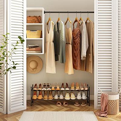 AOODA Long 2 Tier Shoe Rack for Closet Metal Wide Stackable Shoe Storage  Organizer for Entryway, Bedroom