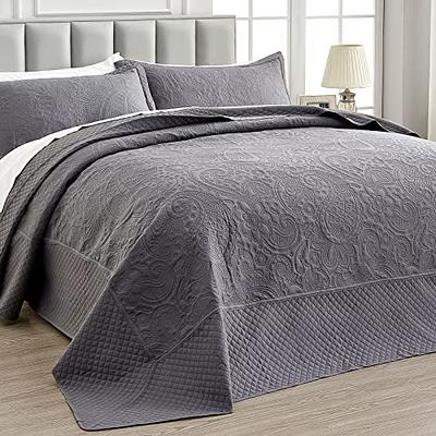 Qucover Oversized King Bedspreads 120x120, Paisley Pattern California King  Bedspread Dark Grey, Soft Microfiber Ultrasonic Lightweight Oversized King  Quilts Coverlet Bedding for All Seasons - Yahoo Shopping