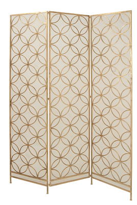 DecMode 79 x 57 Brass Metal Modern Room Divider Screen - Yahoo