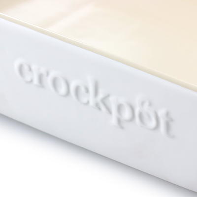 Crockpot Artisan 4 Quart Rectangular Stoneware Bake Pan in Cream - Yahoo  Shopping