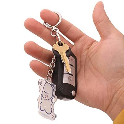 Acrylic Keychain Blanks 2.5, 20 Set Clear Key Chain with Open Jump Ring