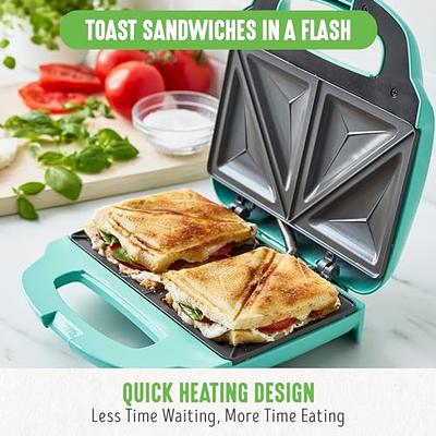 OSTBA Sandwich Maker, Toaster and Electric Panini Press with Non-stick  plates, LED Indicator Lights, Cool Touch Handle, Black