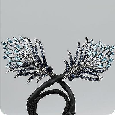 Whale Tail Rhinestone Flower Hair Clip, Lazy Hair Curler Deft Bun