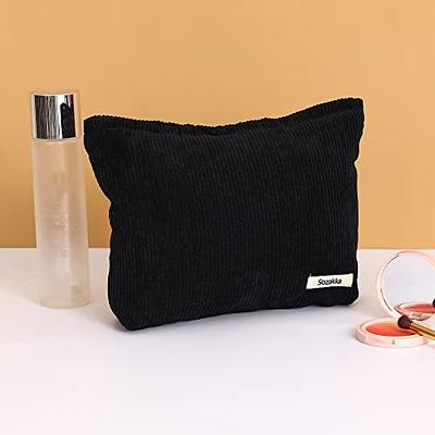 LYDZTION Velvet Makeup Bag Cosmetic Bag for Women,Large Capacity Canvas  Makeup Bags Travel Toiletry Bag Accessories Organizer,Black - Yahoo Shopping