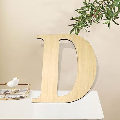 5ARTH 6 inch Wooden Letter D - Blank Unfinished Wood Letters for