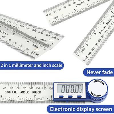 2 Pcs Digital Angle Finder Protractor 2 in 1 Angle Finder Ruler with Large  LCD Display DIY Angle Measuring Tool Construction Protractors for  Woodworking Carpenter 200 Mm/ 7.87 Inch - Yahoo Shopping