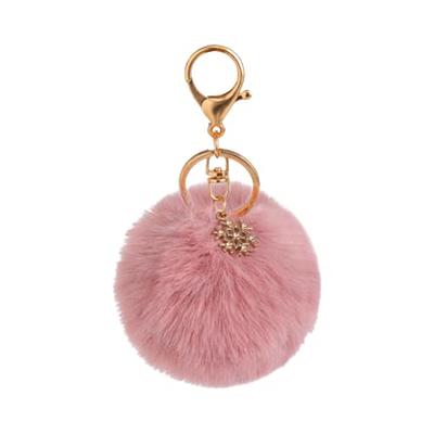Bobuluo Women Girl Keychain Cute Fluffy Pom Pom Key Ring Plush Grape  Keychain for Bag Accessories Purse Charm Decor (Pink) - Yahoo Shopping
