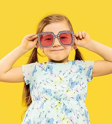 FEISEDY Kids Sunglasses for Girls Oversized Square Sparkling Party Sun  Glasses Lightweight Fashion Shades B0053 - Yahoo Shopping