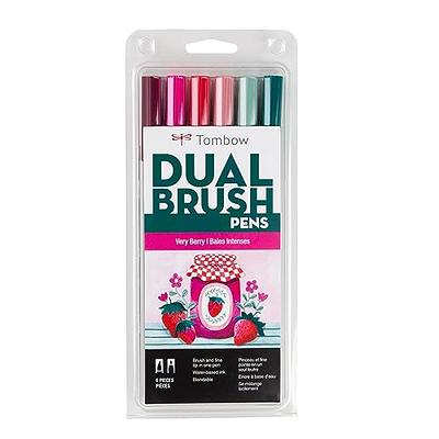 Tombow 56185 Dual Brush Pen Art Markers, Bright, 10-Pack. Blendable, Brush and Fine Tip Markers