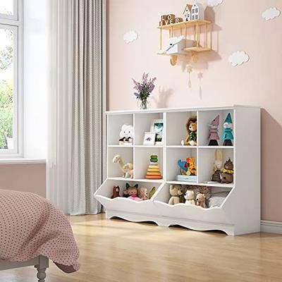 HORSTORS Toy Storage Organizer, Kids Bookshelves with Bookcase Footboard, 5  Cubby Toy Storage Cabinet, Children Toy Shelf Display Storage Rack  Organizers for Playing Room,Reading Nook, White - Yahoo Shopping