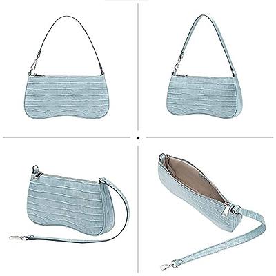 JW PEI Eva Croc Embossed Faux Leather Convertible Shoulder Bag