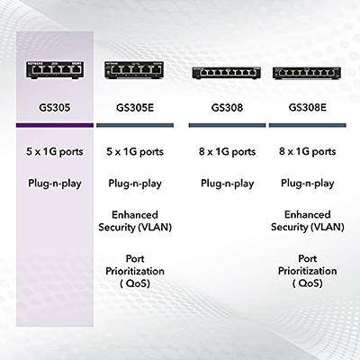 NETGEAR 5-Port Gigabit Ethernet Unmanaged Switch (GS305) - Home Network  Hub
