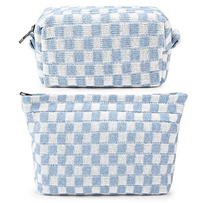 SOIDRAM 2 Pieces Makeup Bag Checkered Cosmetic Bag Black Brown Makeup Pouch  Travel Toiletry Bag Organizer Cute Makeup Brushes Storage Bag for Women -  Yahoo Shopping
