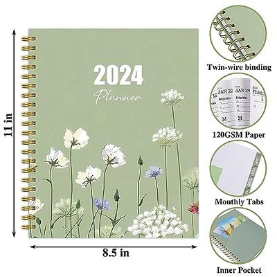 2024 Monthly Planner - 12 Monthly Planner from January 2024 - December  2024, 8 1/2 x 11, with Tabs, Inner Pocket