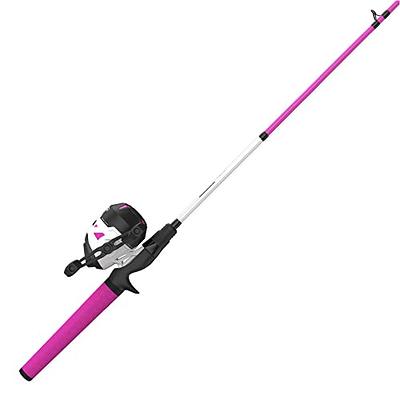 Zebco 606 Spincast Reel and Fishing Rod Combo, 6-Foot 6-Inch 2-Piece  Fiberglass Fishing Pole with EVA Handle, Size 60 Reel, QuickSet  Anti-Reverse Fishing Reel, Right-Hand Retrieve, Black/Red 