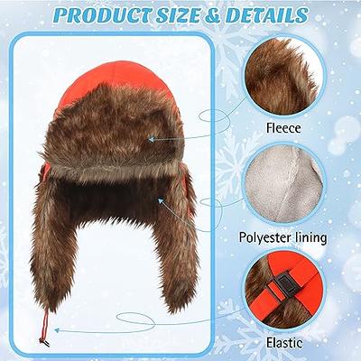 Winter Trapper Hat - Russian Ushanka Trooper Aviator Hats for Men & Women -  Snow Eskimo Hat with Ear Flaps for Cold Weather Without Mask