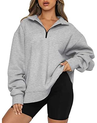 BTFBM Womens Hoodies Oversized Half Zip Pullover Sweatshirts Long
