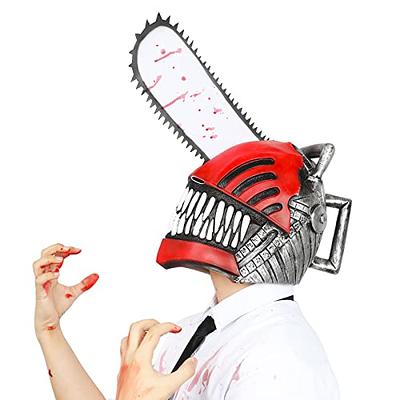 Horror Chainsaw Man Pochita Denji Cosplay Latex Mask Halloween Carnival  Party Dress Cosplay Bloody Chainsaw Latex Helmet - AliExpress