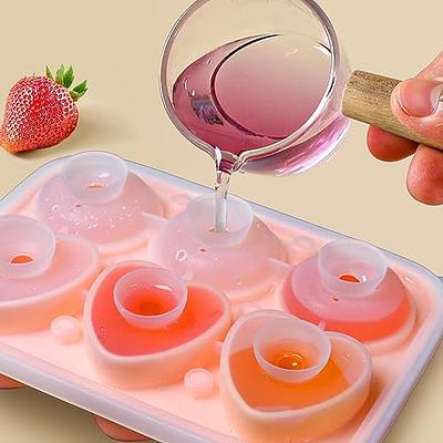 Rose Ice Cube Mold, Heart Shapes Ice Cube Tray, Silicone Ice Mold Fun  Shapes with Clear Funnel-type Lid, 3 Heart & 3 Rose Ice Balls for Chilling  Whiskey Cocktails Drinks, Black 